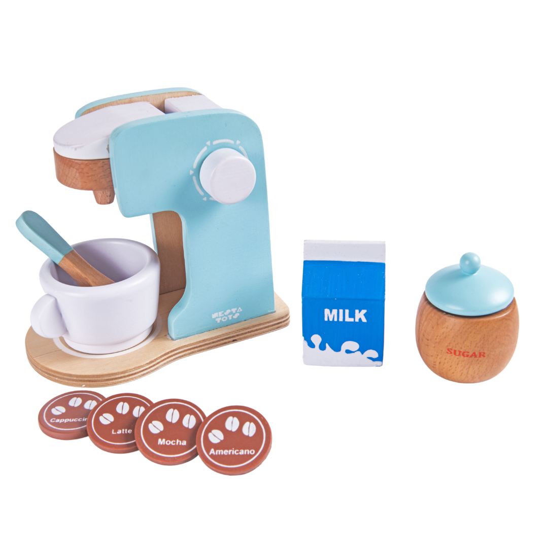 Wooden Coffee Maker  - Blue Color