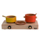 Buy Wooden Gas Stove and Cooking Pretend Play Toy - Set of 10 Pcs - SkilloToys.com