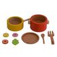 Buy Wooden Gas Stove and Cooking Pretend Play Toy - Set of 10 Pcs - SkilloToys.com
