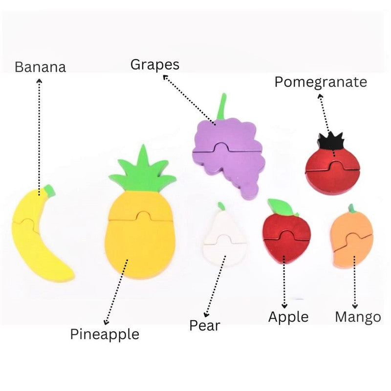 Wooden Fruits Puzzles - Set of 7 Pieces