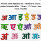Wooden Hindi Alphabet Set Multicolor Swar & Vyanjan Letters for Kids