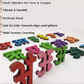 Wooden Hindi Alphabet Set Multicolor Swar & Vyanjan Letters for Kids