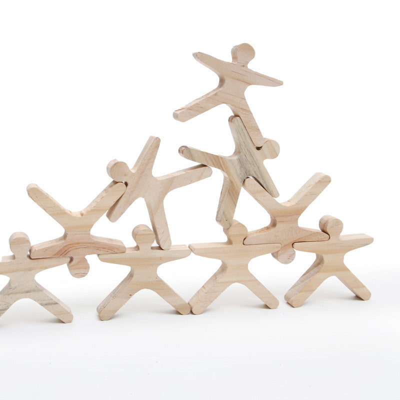 Buy Wooden Human Stackers Toy - 16 pieces - SkilloToys.com