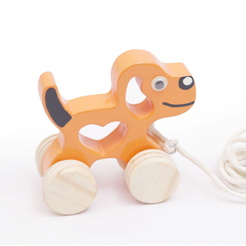 Wooden Jimmy Puppy Pull Along Toy