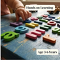 Wooden Lower Case English Alphabet Set Multicolor a-z Letters for Kids