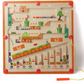 Wooden Magnetic Maze Board with Super Mario Theme Puzzle Game