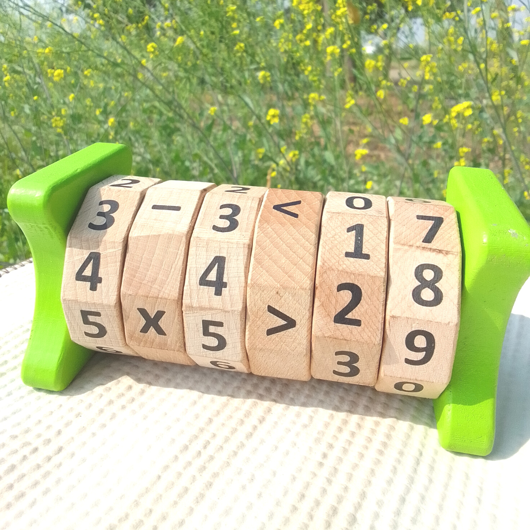 Wooden Math Wheel Toy
