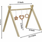 Wooden Montessori Baby Gym with 3 Neem Teethers (Newborn to 12 Months)