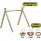 Wooden Montessori Baby Gym with 3 Neem Teethers (Newborn to 12 Months)