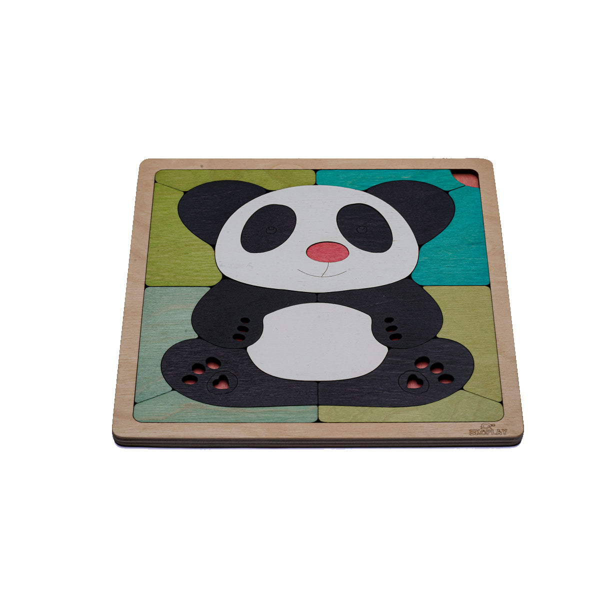 Wooden Pink Nosed Panda Puzzle