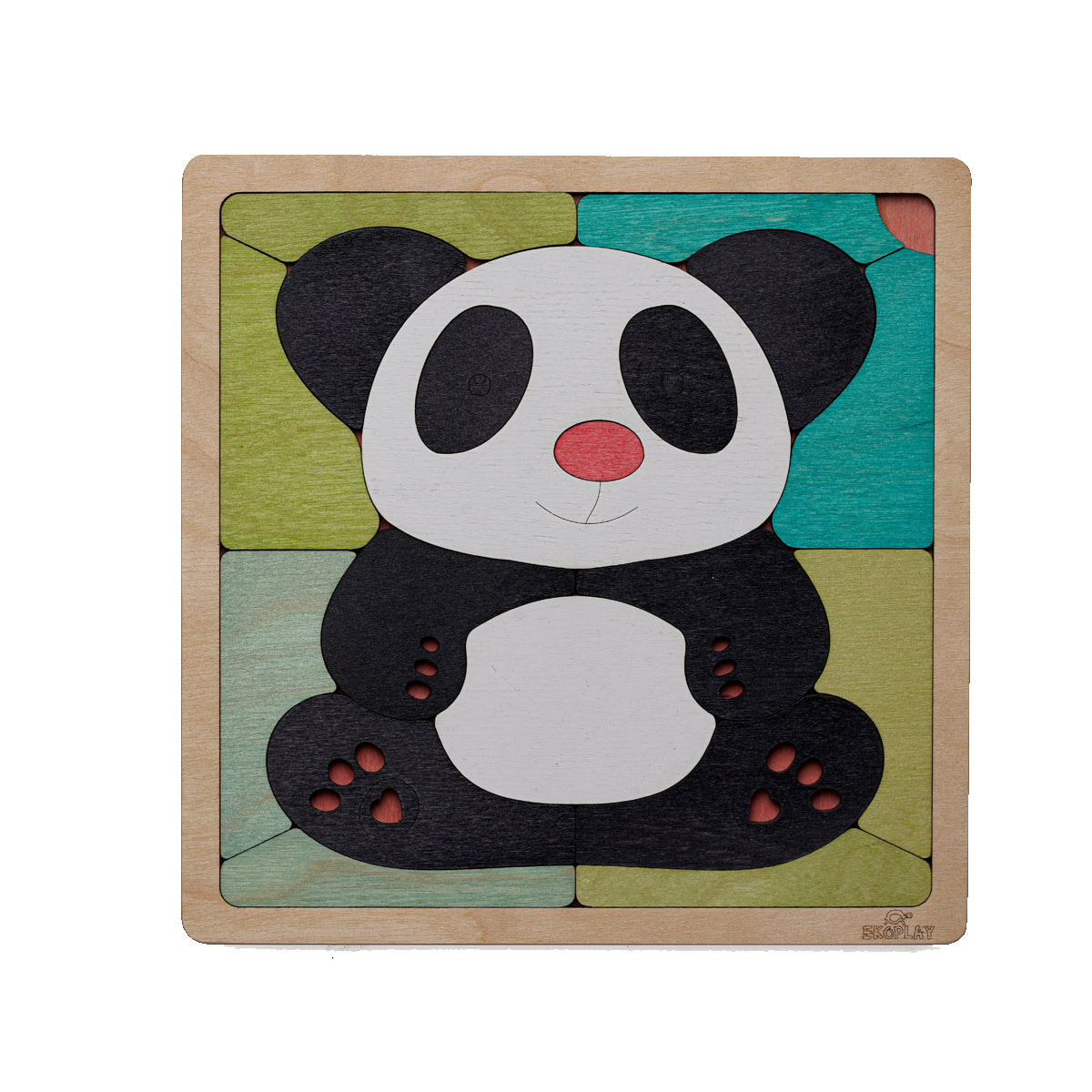 Wooden Pink Nosed Panda Puzzle