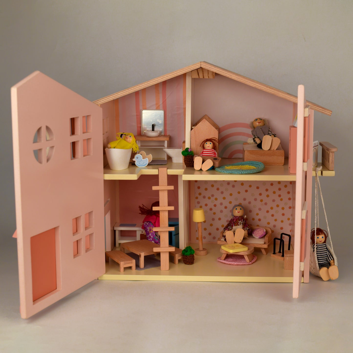 Wooden Pop's Doll House -  Big