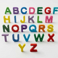 Wooden Upper Case English Alphabet Set Multicolor A-Z Letters for Kids