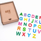 Wooden Uppercase Alphabet Puzzle with Storage Box