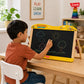 Compact wooden easel board, perfect for desk, table, or floor play