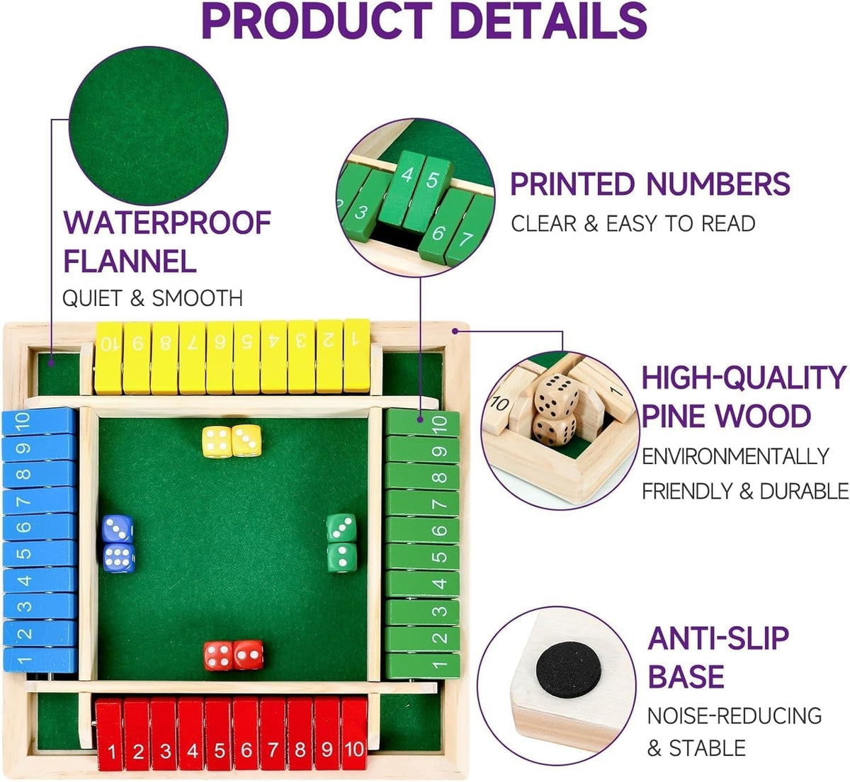 SkilloToys Shut The Box game promoting early math and social skills