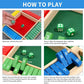 Four-player wooden Shut The Box activity with natural wood base and colourful numbers