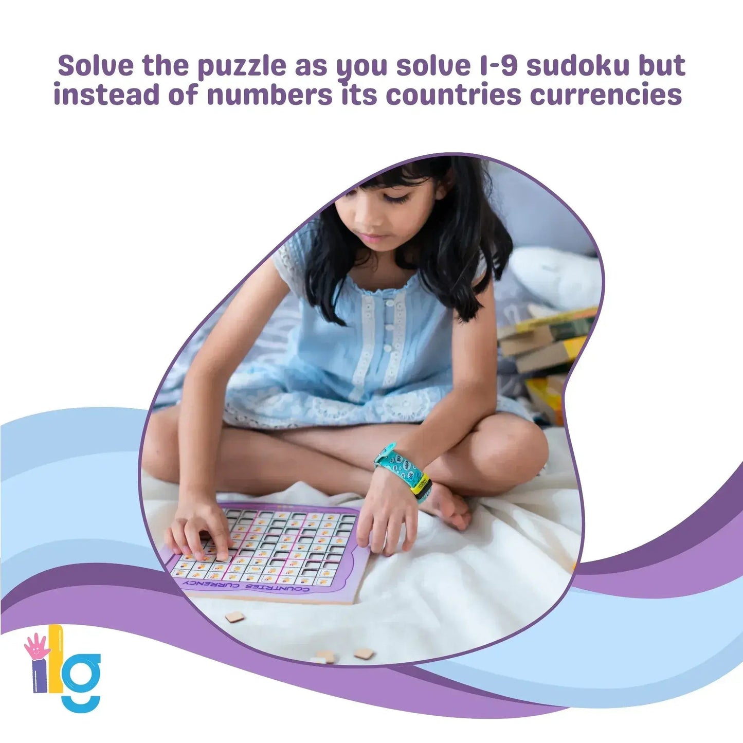 countries currency sudoku board game for kids - product view 2