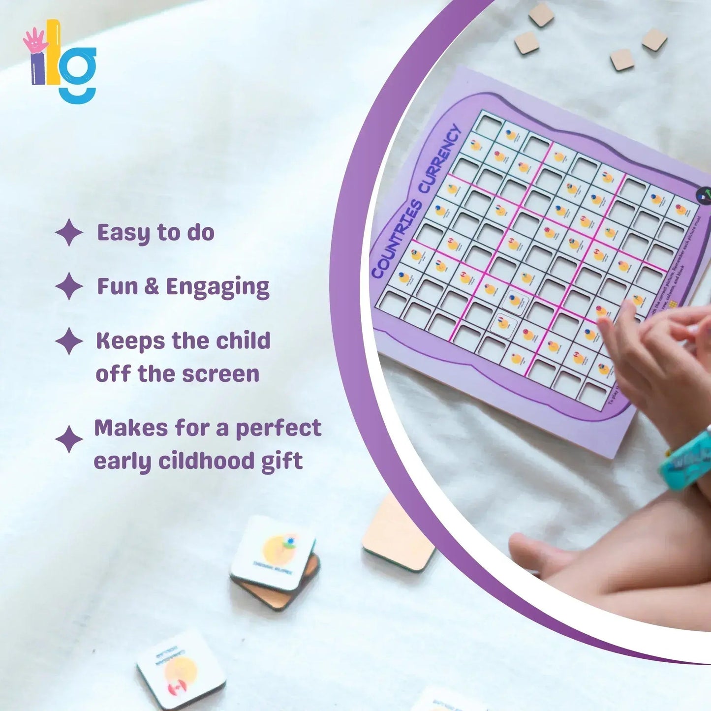 countries currency sudoku board game for kids - product view 5