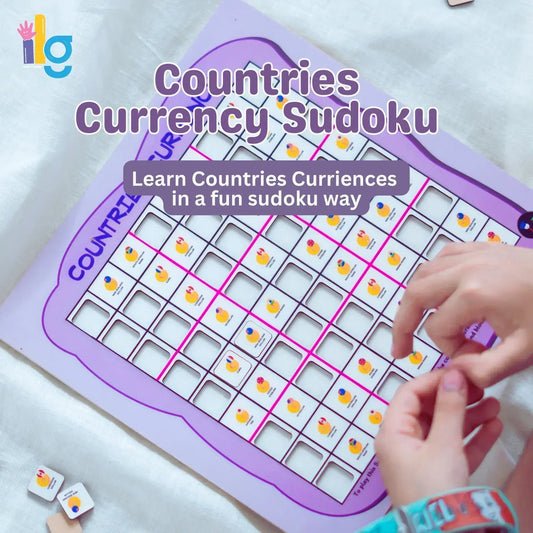 countries currency sudoku board game for kids - main product image