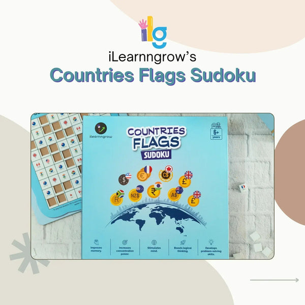 countries flag sudoku world geography logic puzzle - main product image