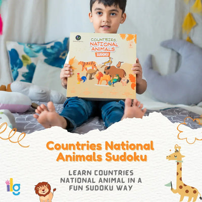 countries national animal sudoku kids logic puzzle - main product image