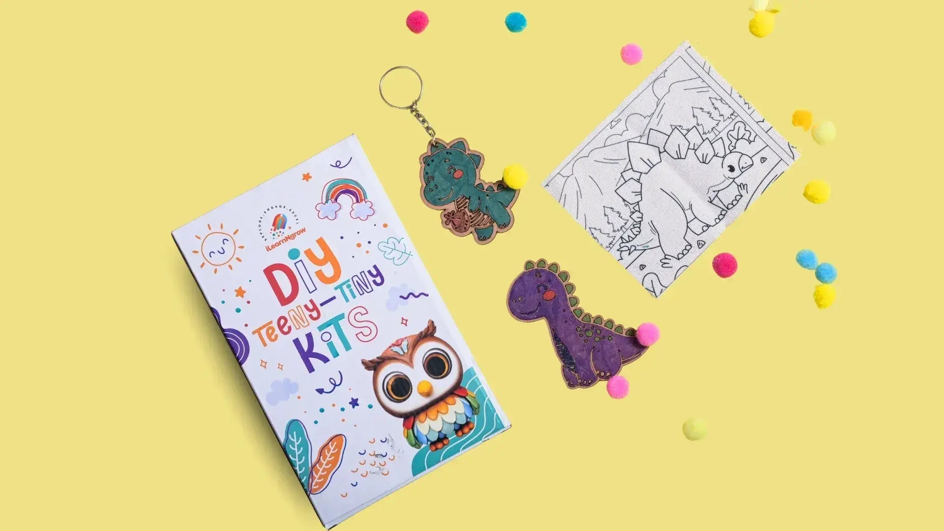 diy dino painting kit 3 in 1 craft set - product view 2