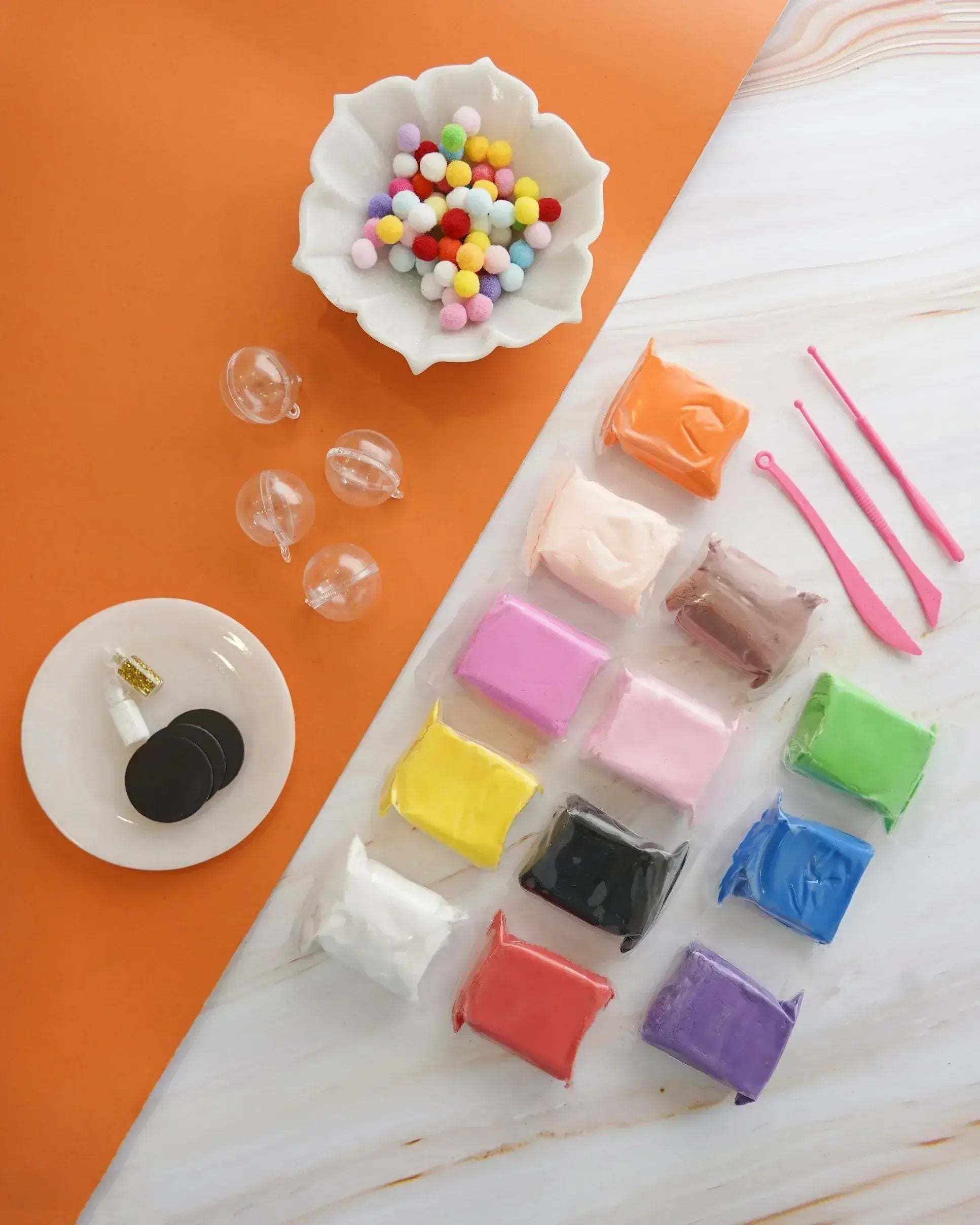 diy fridge clay magnet kit kids craft - main product image