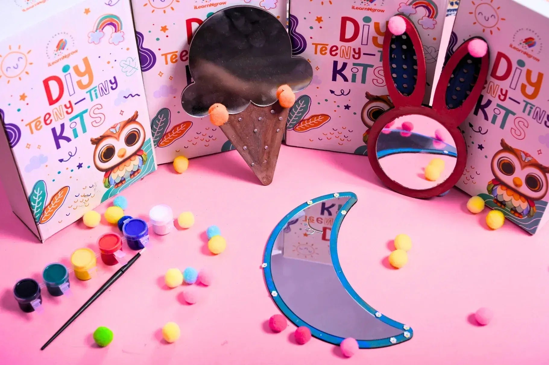 diy mirror decorating kit set of 3 kids craft - product view 3