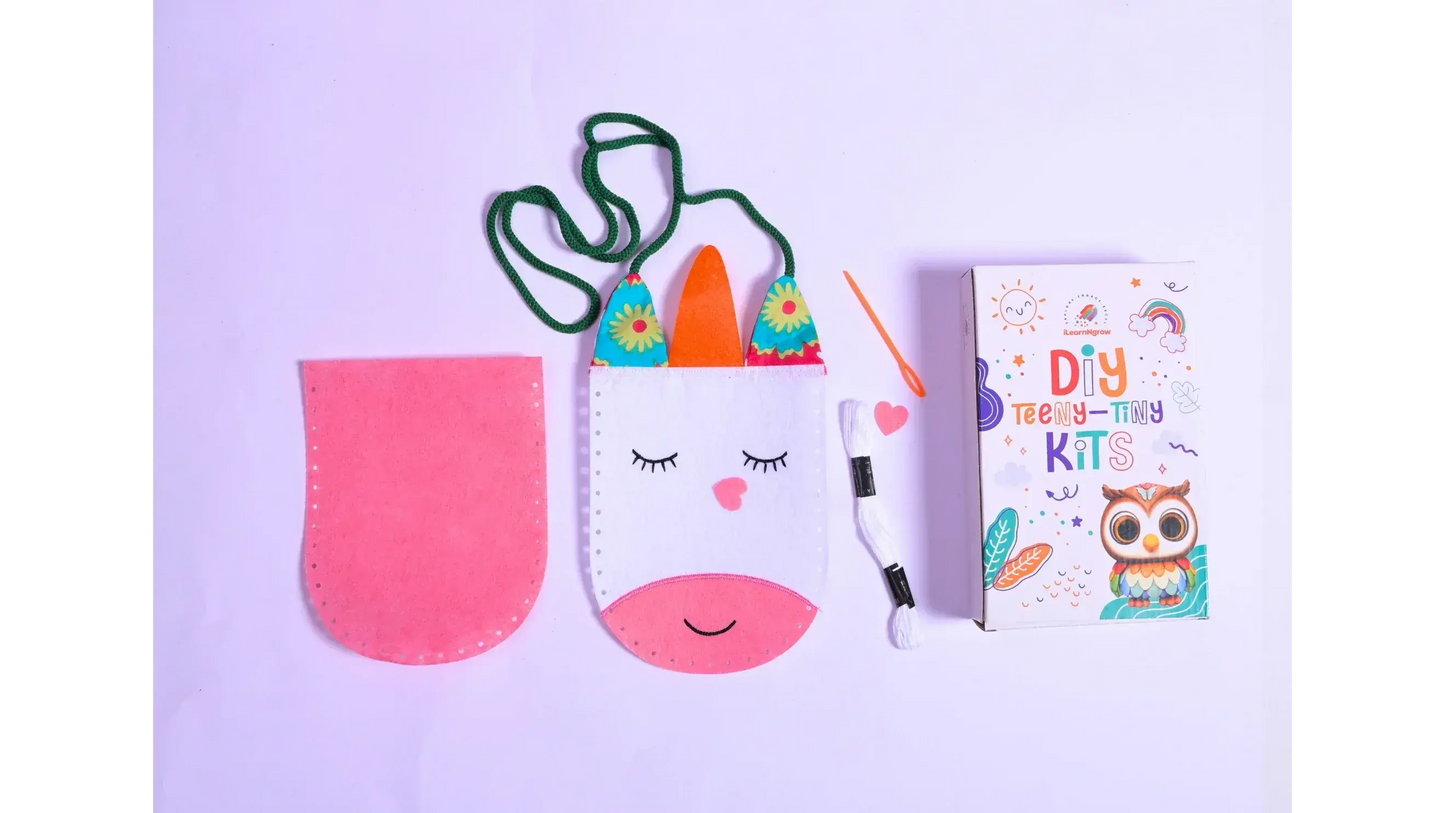 diy unicorn bag sewing kit for kids - product view 4