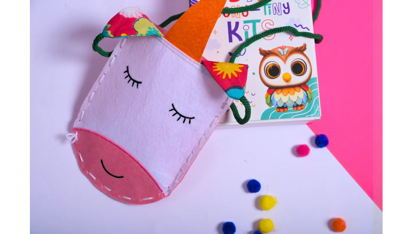 diy unicorn bag sewing kit for kids - product view 7
