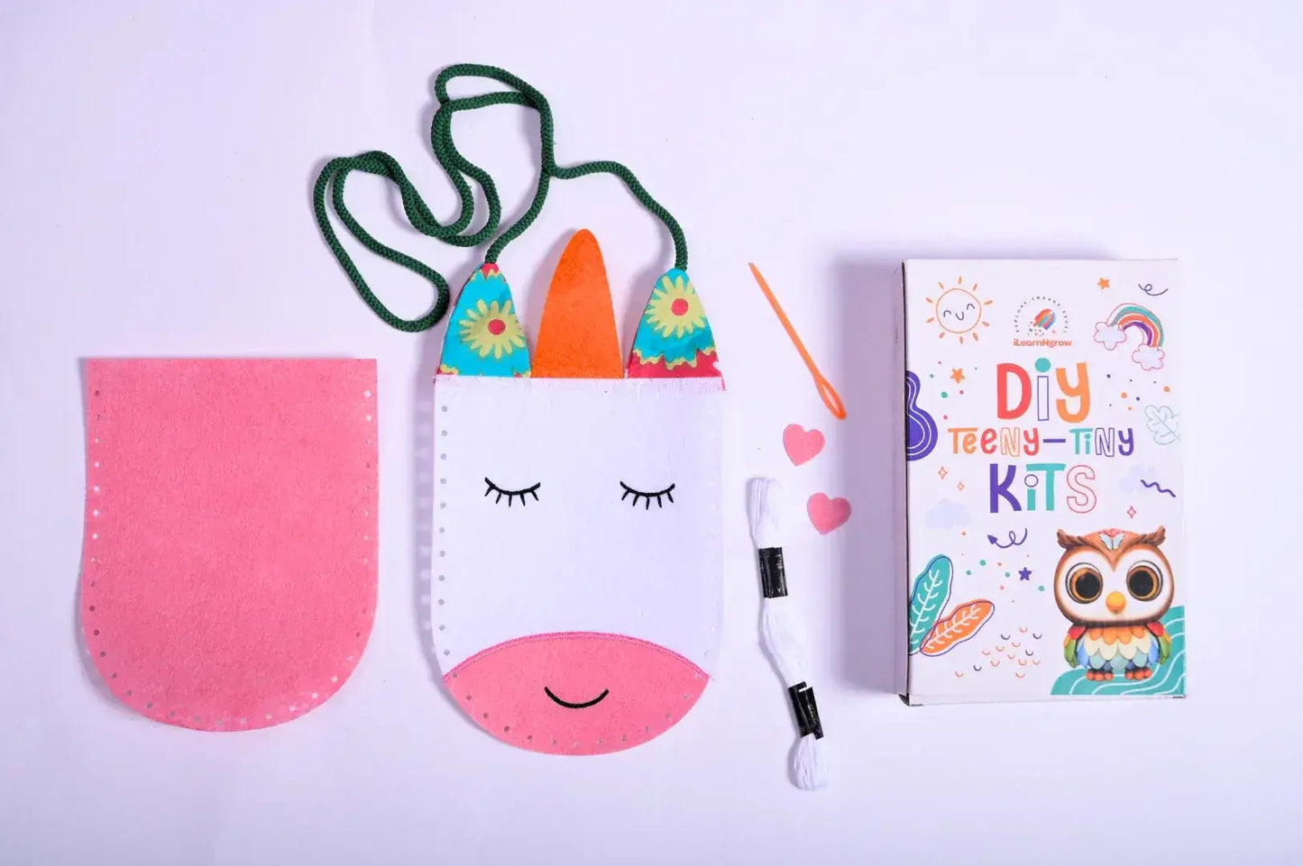 diy unicorn bag sewing kit for kids - product view 2