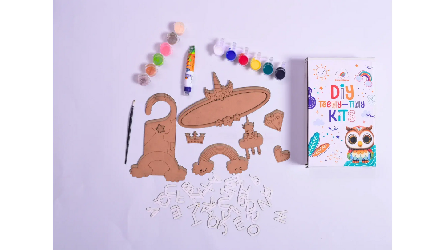 diy unicorn name plate door knob craft kit - product view 4