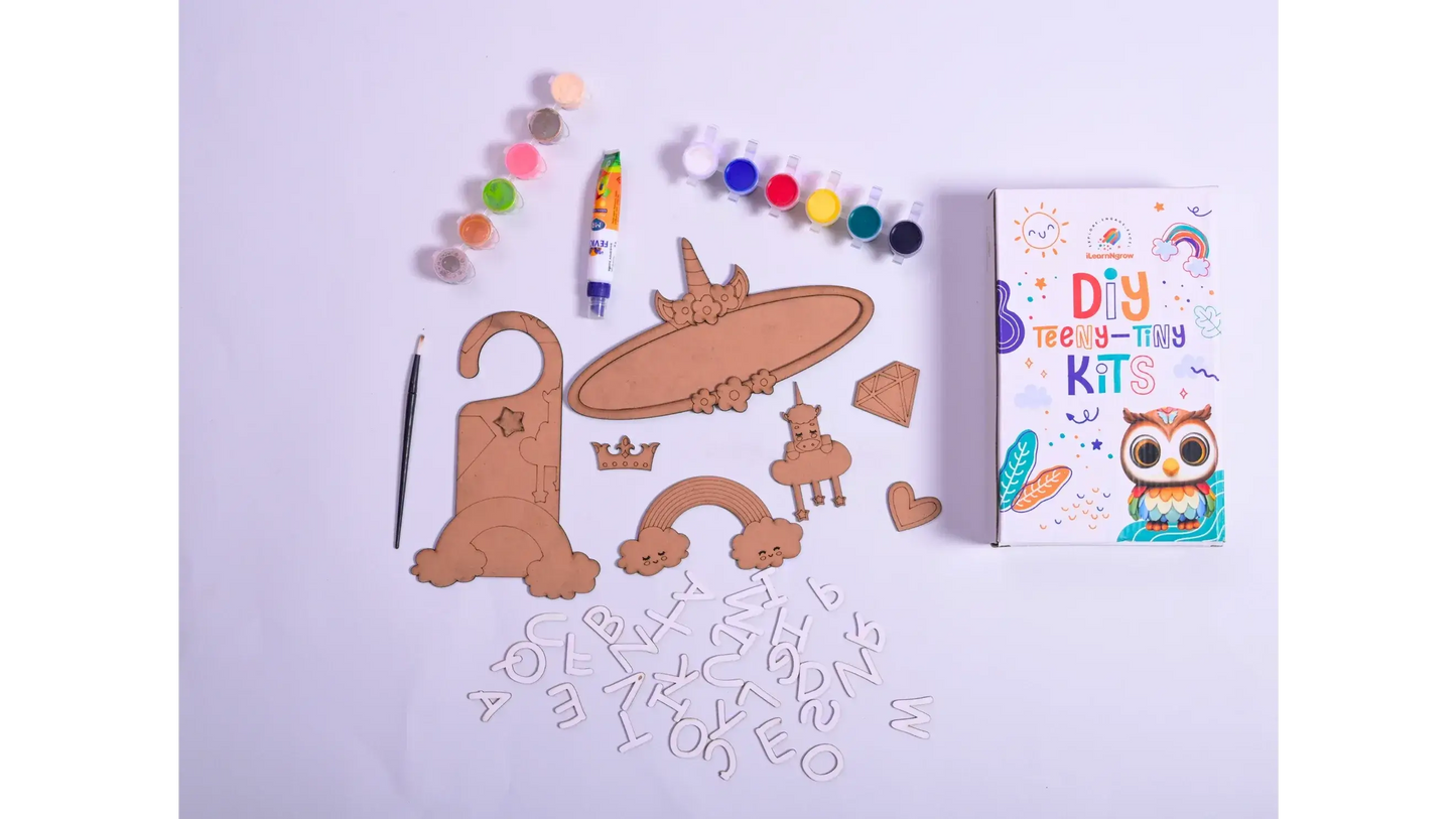 diy unicorn name plate door knob craft kit - product view 5