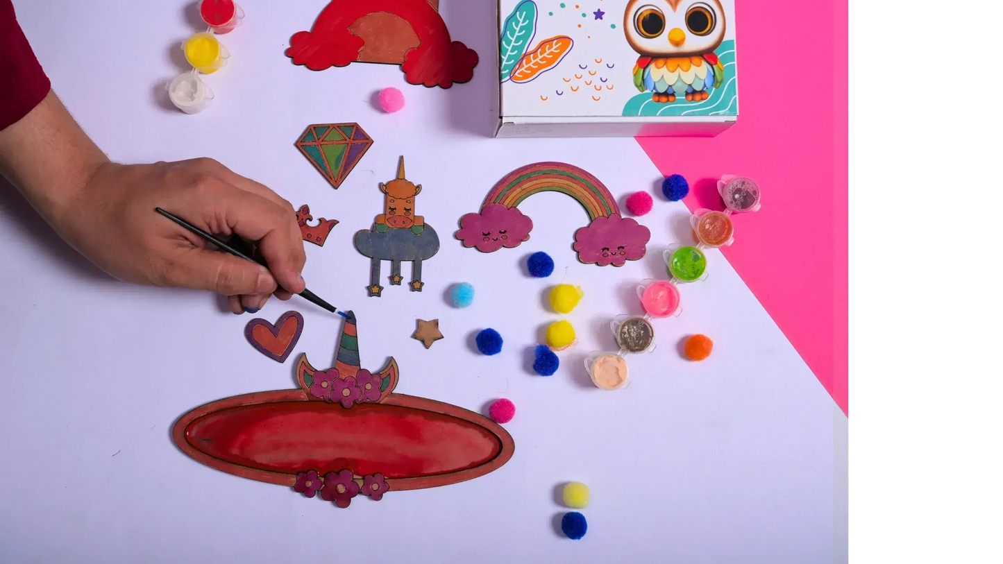 diy unicorn name plate door knob craft kit - product view 9