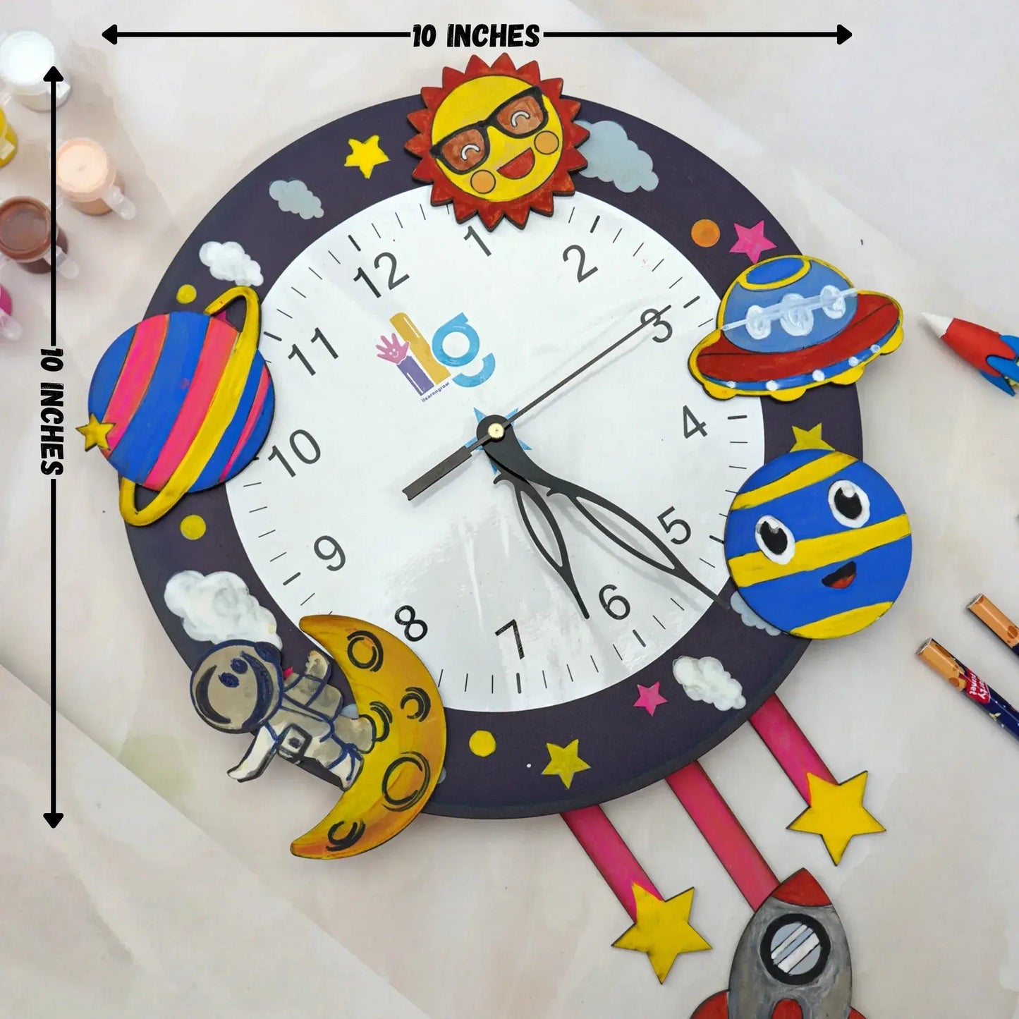 diy wall clock making kit for kids - product view 12