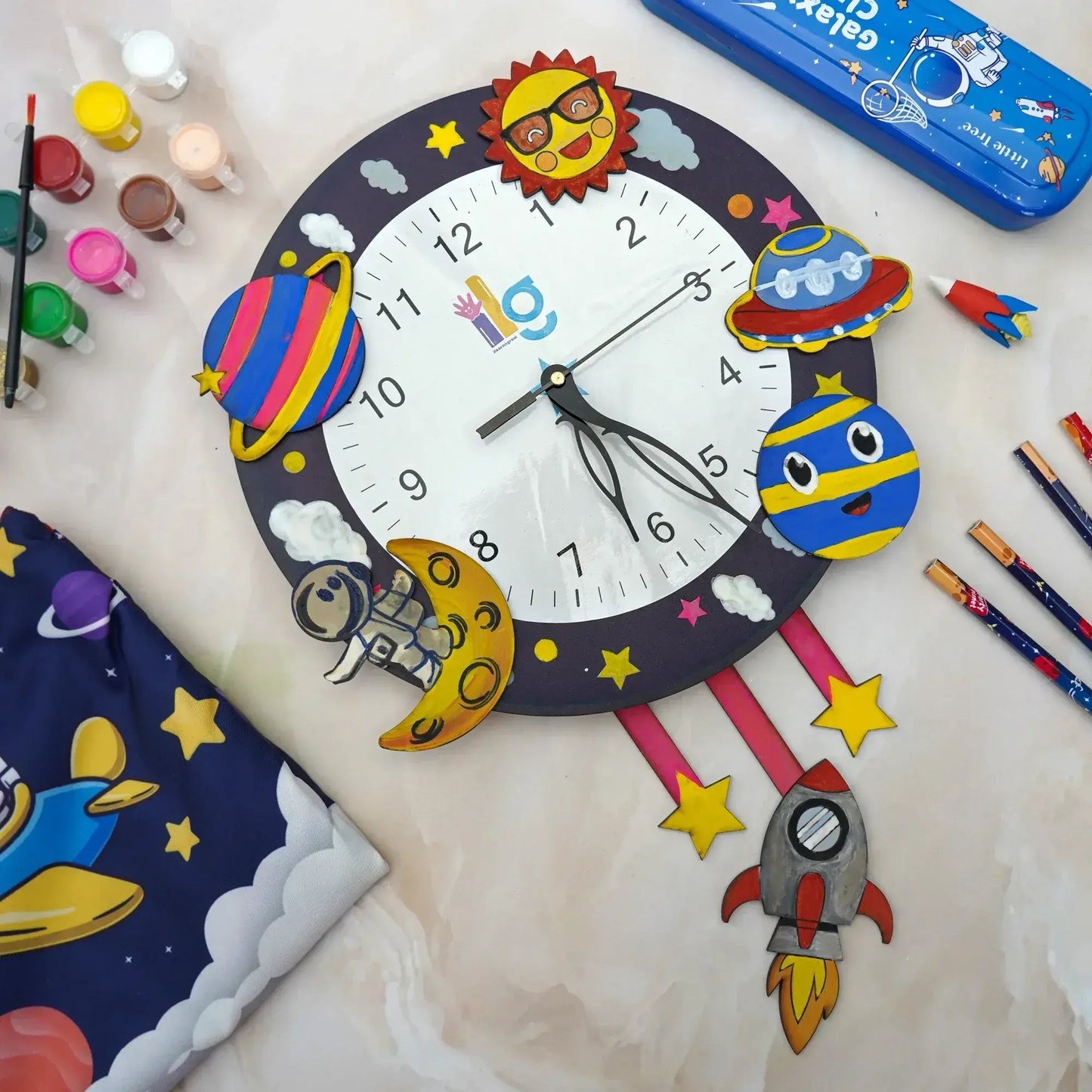 diy wall clock making kit for kids - product view 5