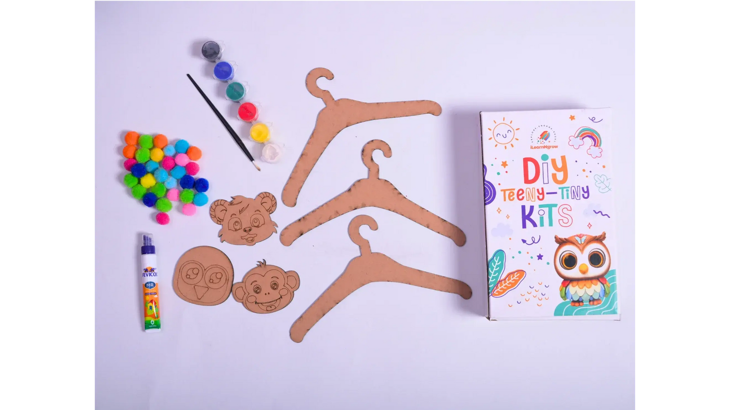 diy wooden hanger craft kit set of 3 - product view 3