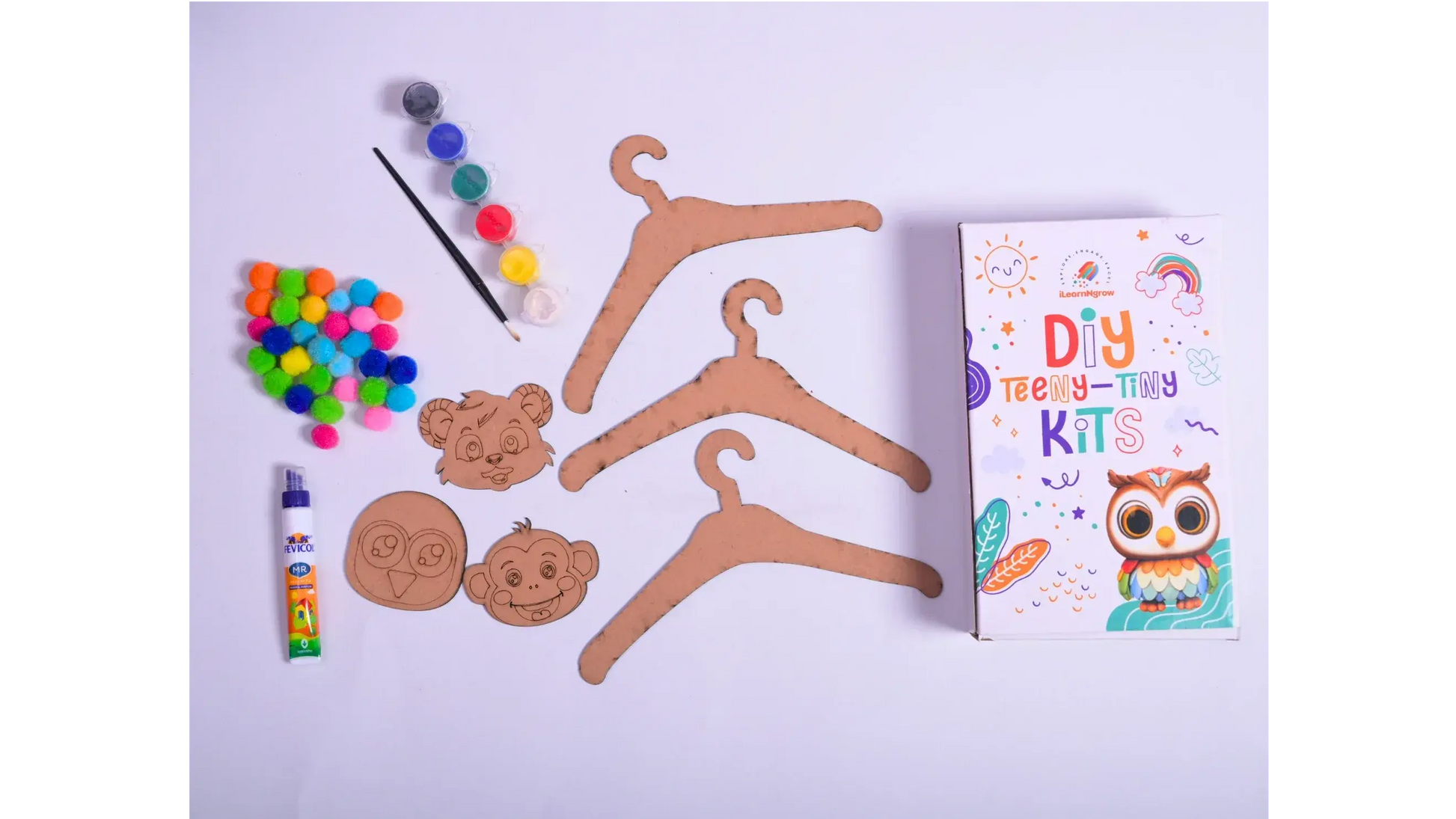 diy wooden hanger craft kit set of 3 - product view 3