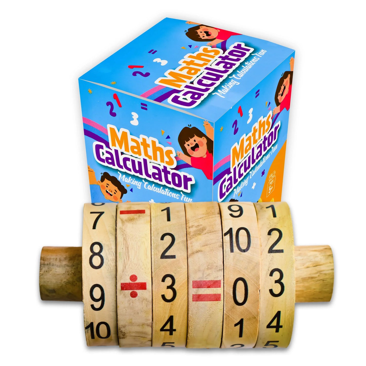 maths calculator for kids interactive wooden learning tool - product view 12