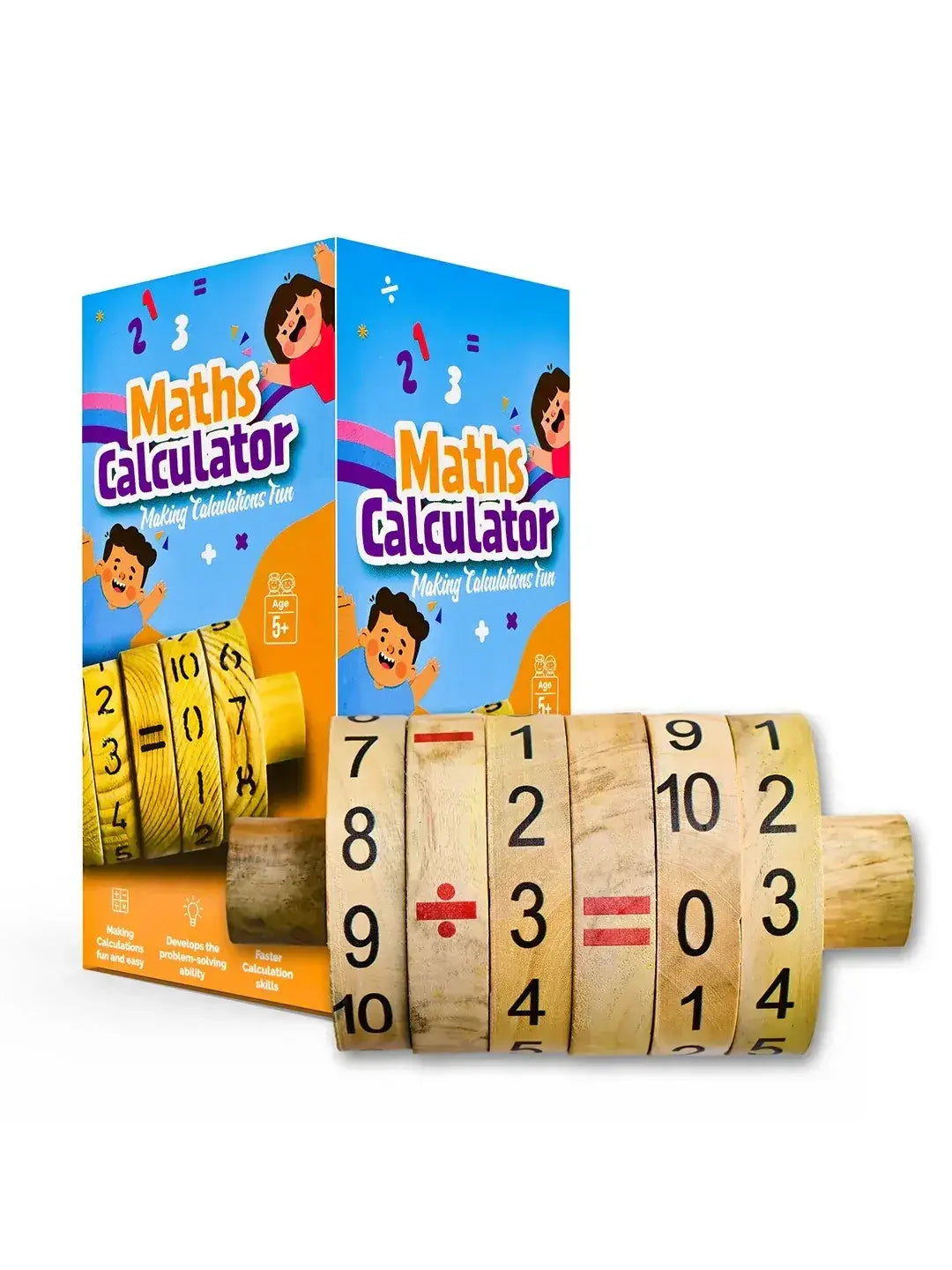 maths calculator for kids interactive wooden learning tool - product view 13
