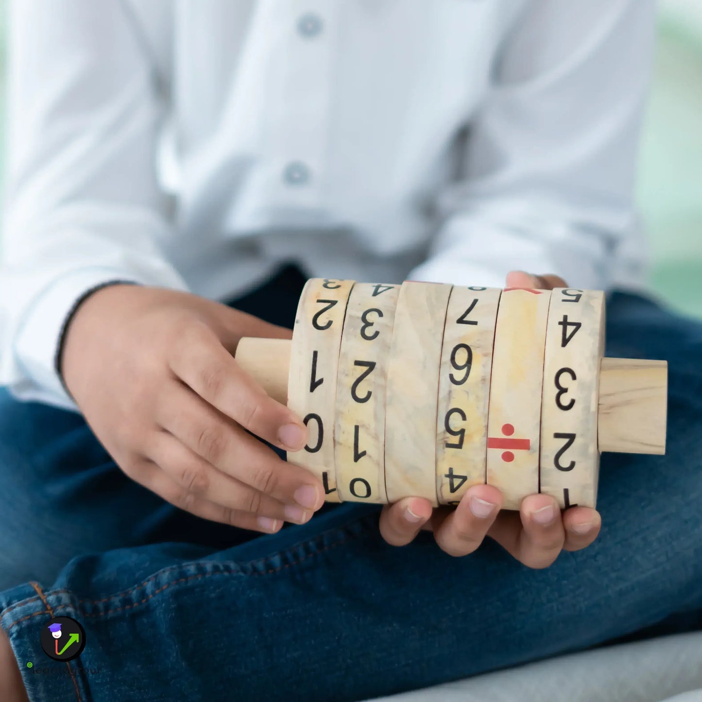 maths calculator for kids interactive wooden learning tool - product view 19