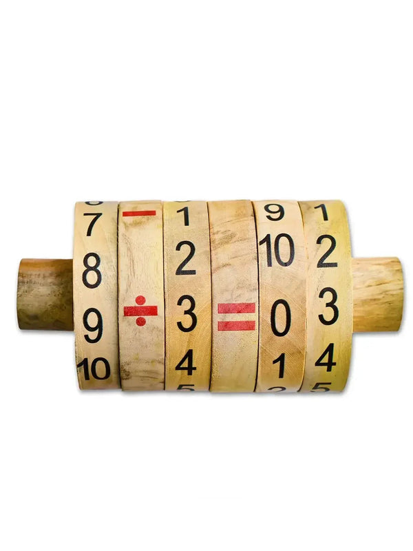maths calculator for kids interactive wooden learning tool - main product image