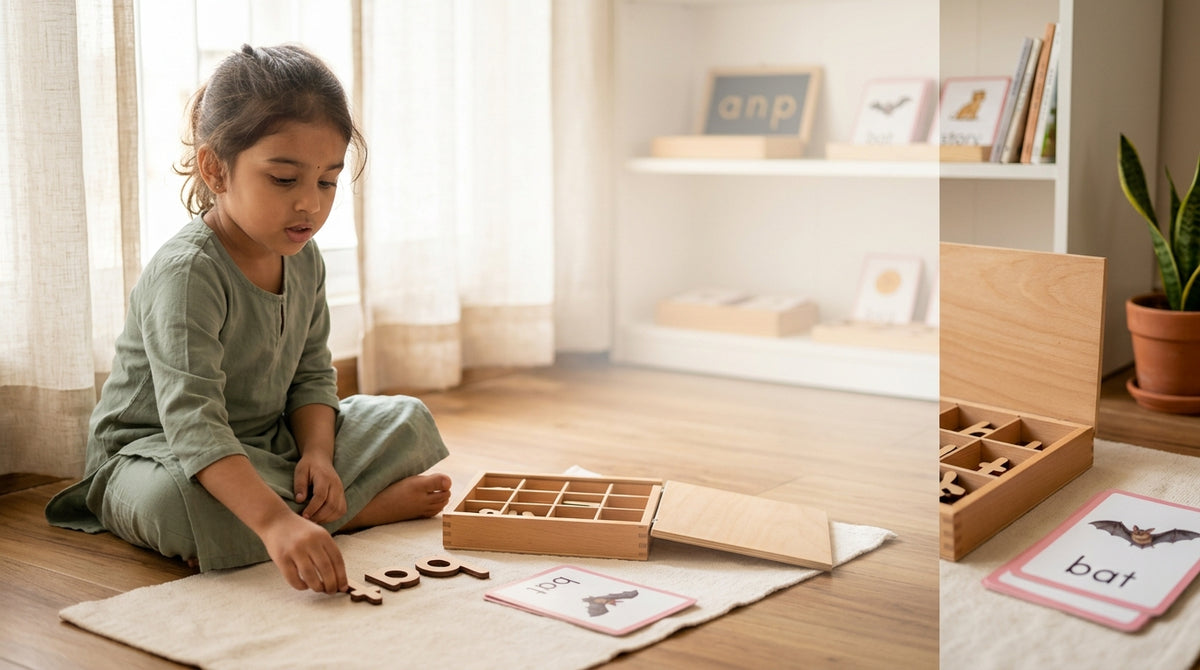 Montessori Language Materials in India | Pink Blue Green Reading ...