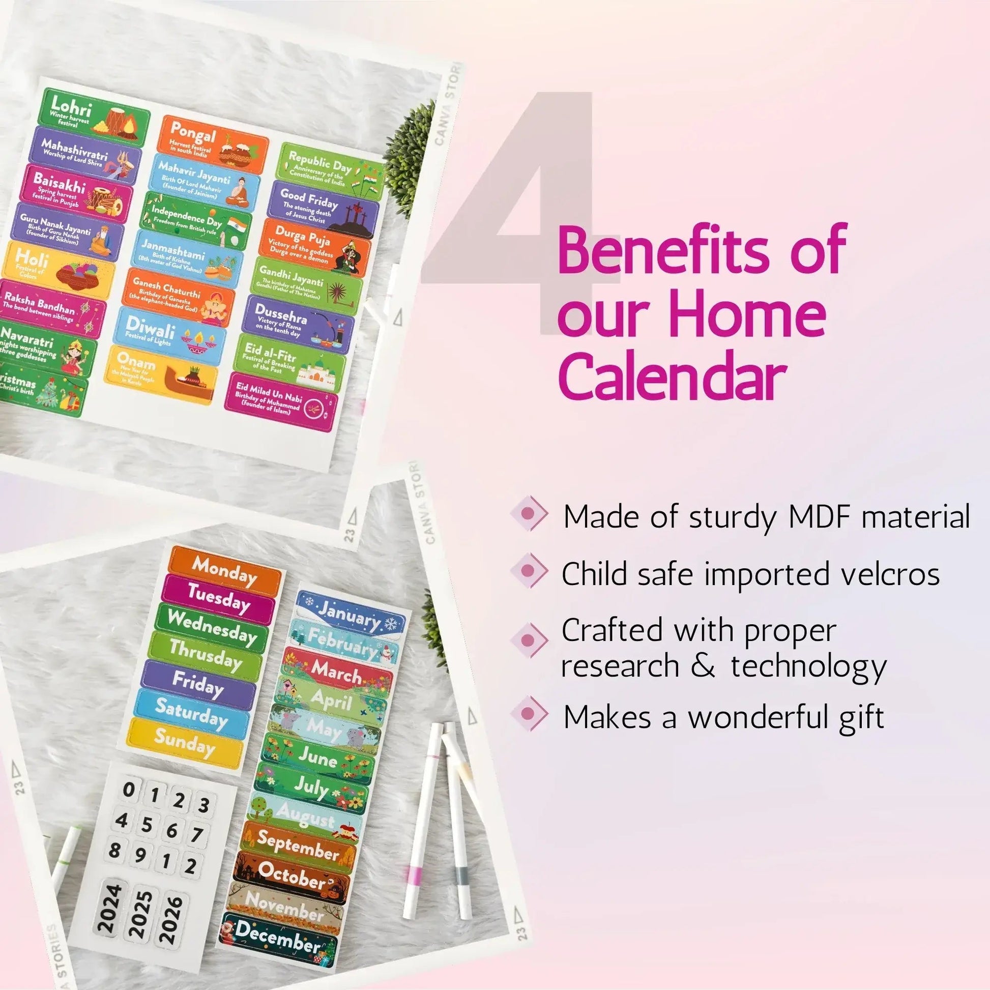 my first home calendar kids time management - product view 5