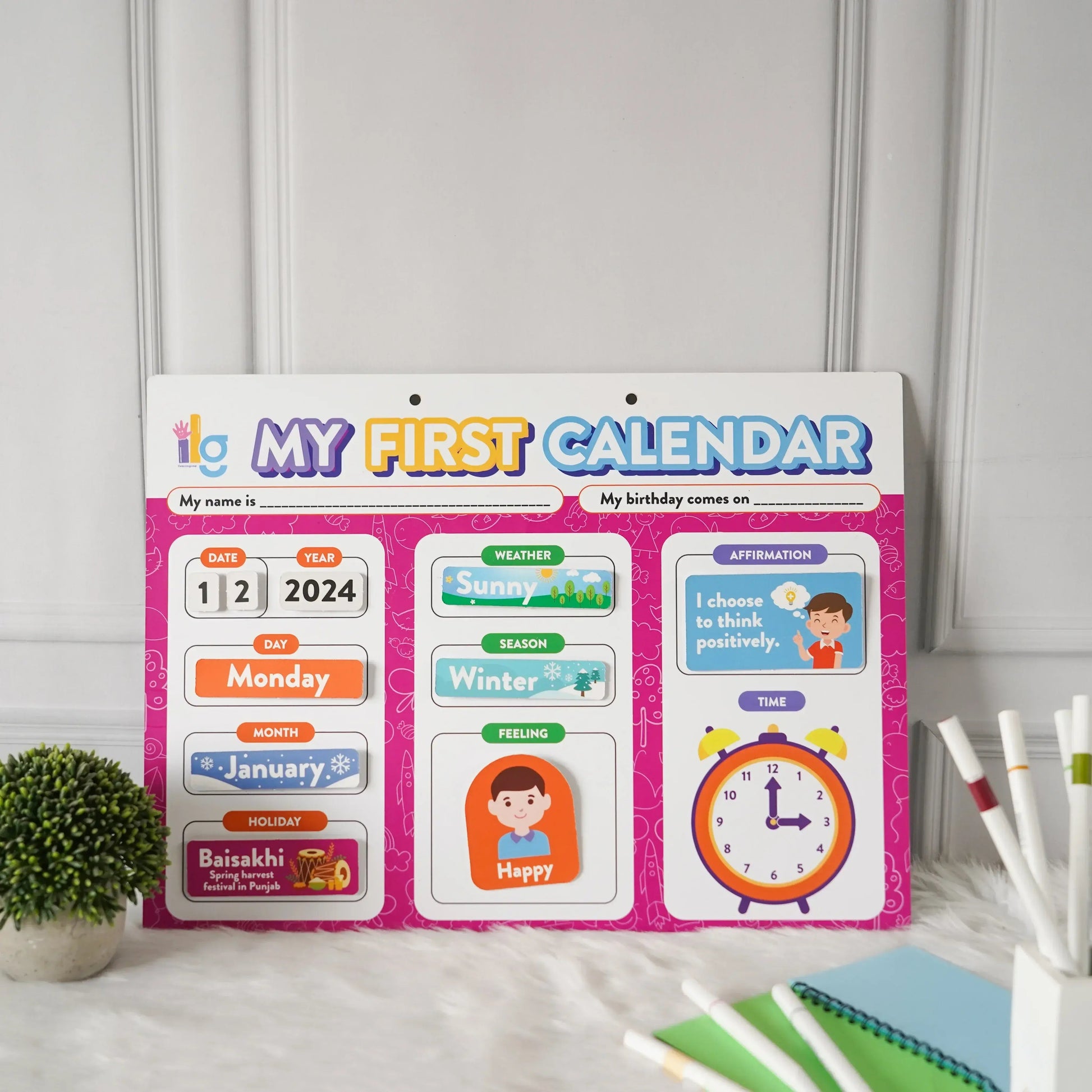 my first home calendar kids time management - product view 7