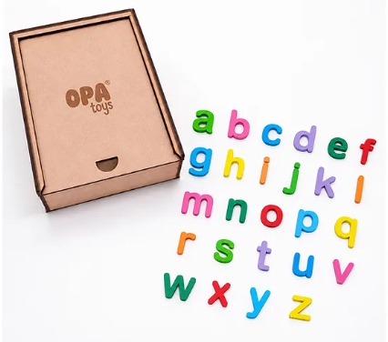 Wooden Lowercase Alphabet's with Storage Box