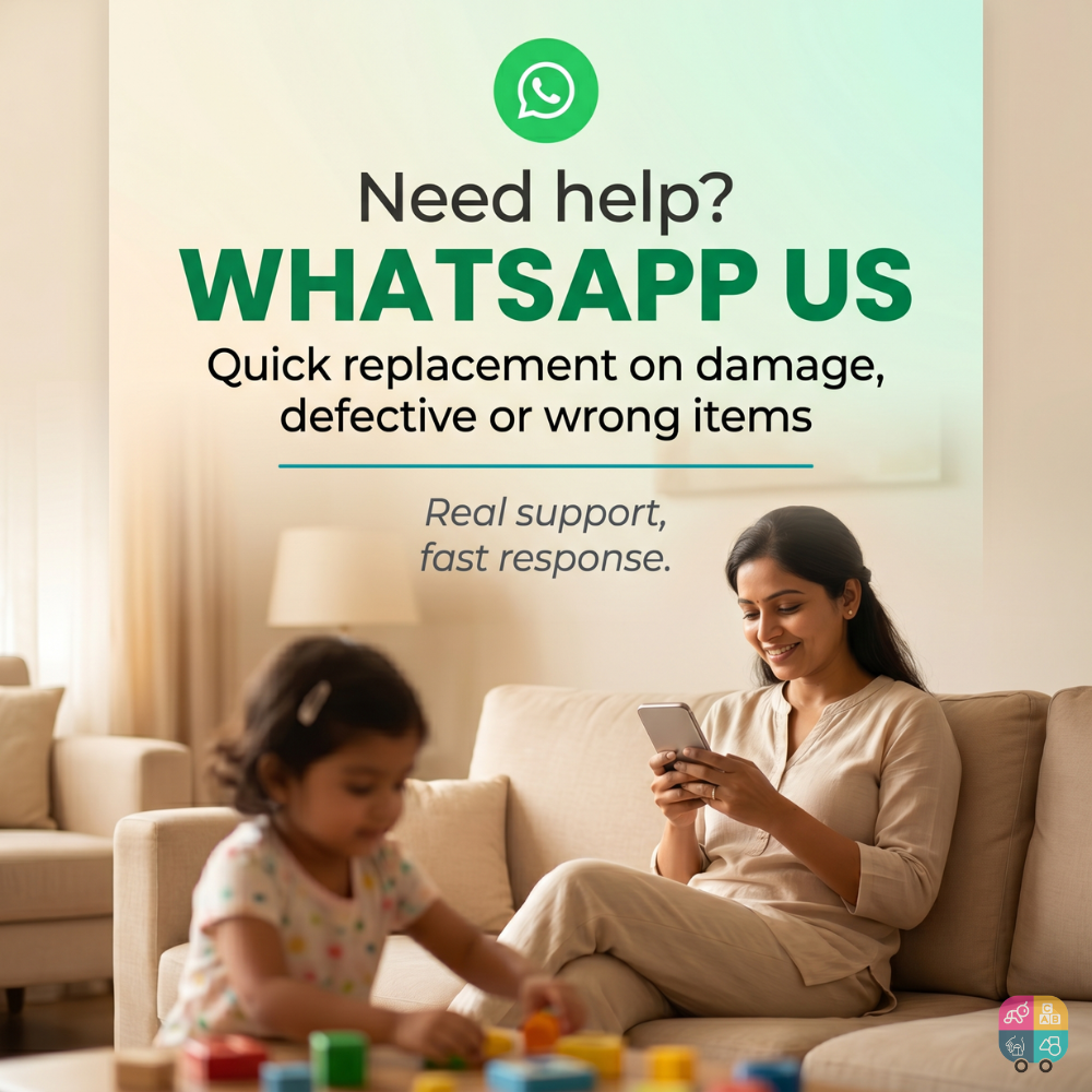 Real WhatsApp support for every SkilloToys customer