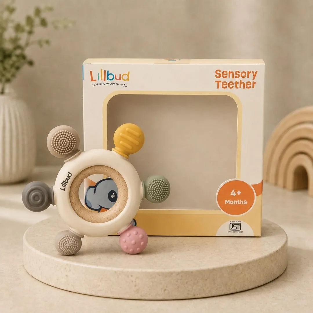 Sensory teether packaging and product details