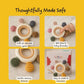 Close-up of the six textured surfaces on the sensory teether